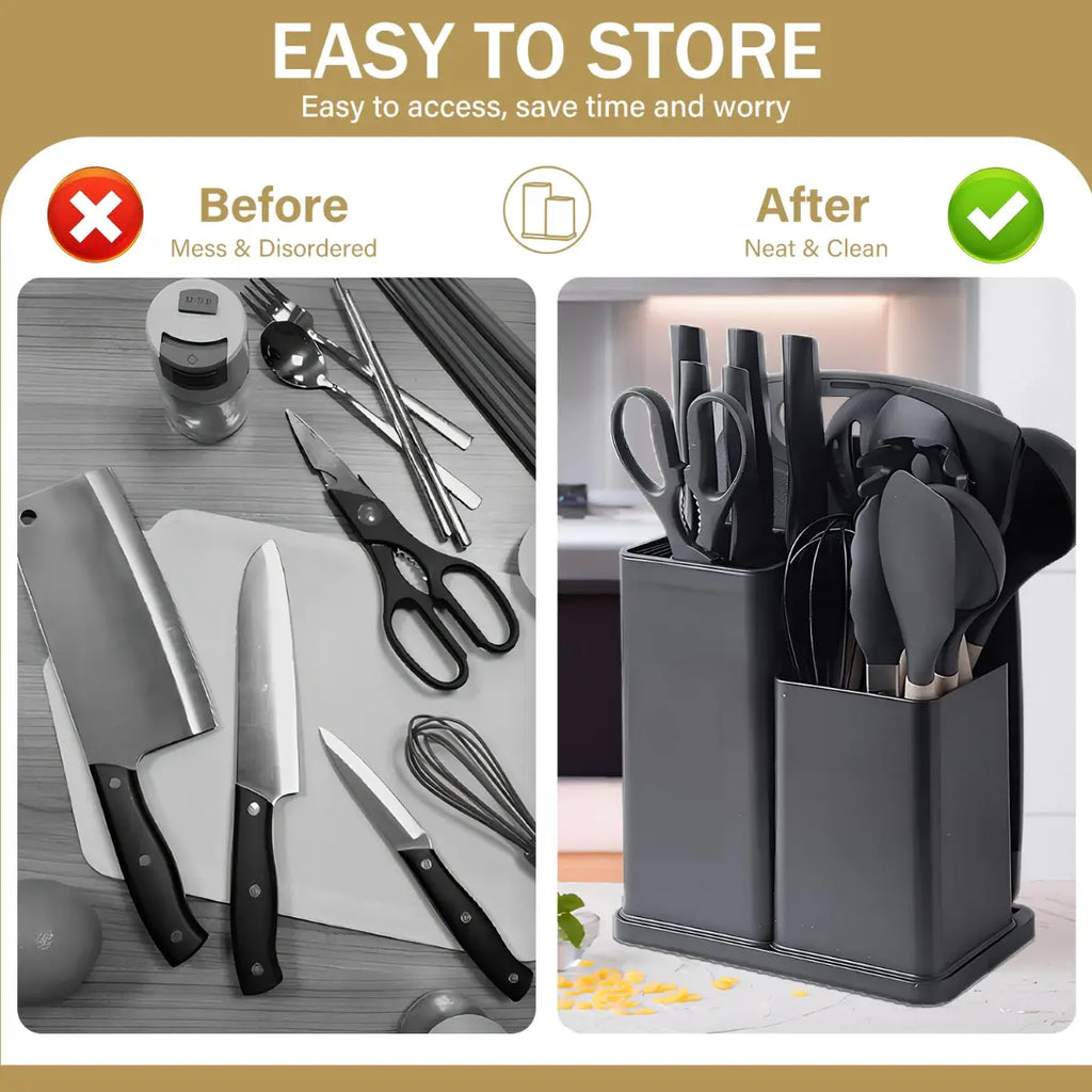 Deluxe Kitchen Utensil and Knife Set